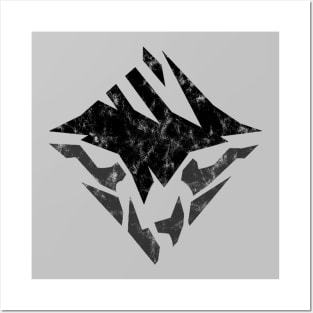 Dauntless Black Distressed Emblem Logo Posters and Art